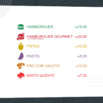 2. Cardápio